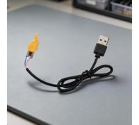 Placa de circuito LED de llama alimentada por USB de 5V, PCB realista de luz de vela parpadeante con cable puente para manualidades, cable de 50 cm (B)