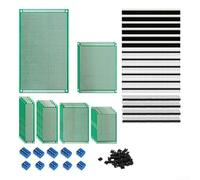 Placa de circuitos PCB, kit de 147 piezas, 6 tamaños, placas de prototipado para electrónica, proyectos de bricolaje, práctica de soldadura