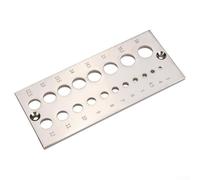 Placa de clavija para hacer tacos de metal y herramienta de fabricación de tacos con plantilla de bisagra oculta para una guía precisa de clavijas de carpintería, compatible con métricas y (C)