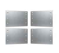 Placa de clavo, 4 unidades, 12,7 x 20,3 cm, acero autoclavado, protección para clavos, para tubos de aspiradora centrales, tuberías sanitarias en el sótano, protección de cables y cables eléctricos
