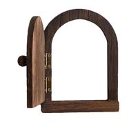 Placa de cobertura de salida de la puerta de hadas | Cubierta de casquillo de madera sólida Marco decorativo | Protector de enchufe autoadhesivo anti-shock | No hay placa de pared de perforación para