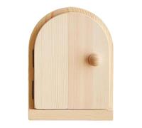 Placa de cobertura de salida de la puerta de hadas | Cubierta de casquillo de madera sólida Marco decorativo | Protector de enchufe autoadhesivo anti-shock | No hay placa de pared de perforación para