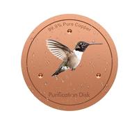 Placa de cobre para el bebedero para pájaros, purificación de agua de 10 cm, para todas las estaciones, para exteriores, para bebedero para pájaros, para mujeres, madres, jardineras, amantes de la