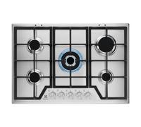 Placa Gas 74,4cm ELECTROLUX KGS7536SX Quemadores SpeedBurner + Zona Wok con 5 quemadores