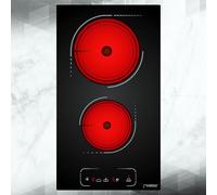 Placa De Cocción De Cerámica Vidriosa Phönix PC-302T De 2 Zonas Con Temporizador