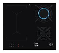 Placa de cocción Electrolux KDI641723K 60cm Combi Gas-Inducción 4 zonas integrada negro