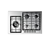 Placa de Cocción Gas Fulgor Milano 75 cm Q Design QH 765 GWK X Satin Steel