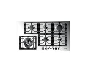 Placa de Cocción Gas Fulgor Milano 90 cm Q Design QH 906 GWK X Satin Steel