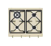 Placa de Cocción Gas Smeg 60 cm Colonial SRV864POGH Crema