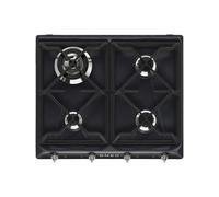 SMEG SR964NGH Cocina De Gas 4 Fuegos Línea Diseño Victoria 60CM Negro