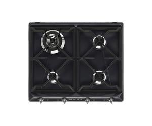 Placa de Cocción Gas Smeg 60 cm Victoria SR964NGH Negro