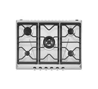 Placa de Cocción Gas Smeg 70 cm Contemporánea SRV576O Acero Inoxidable
