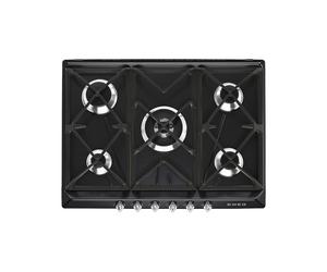 Placa de Cocción Gas Smeg 70 cm Victoria SR975NGH Negro