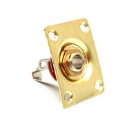 Placa de conector cuadrada for guitarra, placa de conector Placa de estilo cuadrado Guitarra Bajo Conector de entrada de salida de 1/4, for guitarra eléctrica Piezas de Gutiar negro/dorado Cubierta de