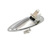 Placa de conector de guitarra estilo barco para cables de audio de 6,35 mm, apto para Fender Strat Sq, color plateado