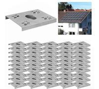 Placa de conexión a tierra fotovoltaica de acero en forma de C para proyectos de energía solar, material de acero inoxidable que se adapta a varios rieles de montaje que proporcionan una conexión a