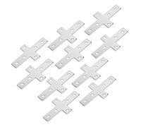 Placa de conexión para perfiles de aluminio tipo T de 10 piezas, tipo L, sujetadores de acero al carbono de alta resistencia en cruz para extrusión de aluminio (20 placas