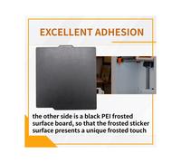 Placa de Construcción de Doble Cara PEI Negra de 257 X 257 mm para Bambu-Lab A1/X1C/X1/X1E/P1P/P1S, Placa PEI Lisa y Texturizada