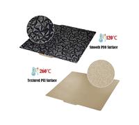 Placa de Construcción PEO PEI para Impresora 3D para Bambu-Lab X1/X1C/X1E/P1P/P1S/A1, Placa de Acero con Resorte PEO+PEI de Doble Cara de 257x257 mm