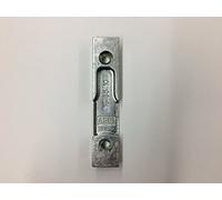 Placa de contrapeso AGB para puerta con cerradura múltiple empotrable, medida empotrada 82 mm, longitud total 84 mm, anchura 18 mm, profundidad 8,5 mm.