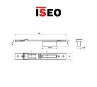 ISEO France SAS (CAVERS) BFA40249 - Pasador central ajustable 29 x 229 mm ISEO para cerradura Performa-038630, NSP
