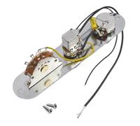 Placa de control de cableado de guitarra con textura metálica adecuada para mejorar la expresión musical y una construcción robusta