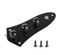 Placa de control de guitarra cargada precableada negra para piezas de bajo, reemplaza los conectores de la placa de circuito
