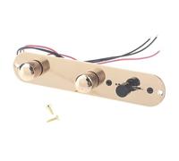 Placa de control de guitarra con interruptor de 3 vías y tornillos precableados, conector de salida para Fender Tele/Telecaster Gibson Sg de repuesto de piezas de guitarra eléctrica, color dorado