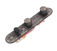 Placa de control de guitarra elctrica precableada, arns cargado, interruptor de 3 perillas, piezas Telecaster, material de acero (GE205 girasol negro