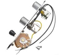 Placa de control de guitarra eléctrica para bajo Telecaster con 250 K Push Pull Pot Coil Split Function Silver Finish 16 x 3,4 cm