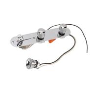 Placa de Control de Guitarra Precableada, Interruptor de Mejora de Tono para Guitarra Tele, Aplicaciones Amplias, Material Metlico (GE236 (Color Cr