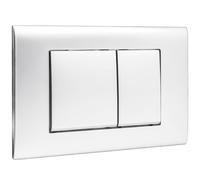 Placa de control de inodoro compatible con Geberit Sigma Gama, UP300 y UP320， panel de doble descarga, incluye marco de instalación y panel fijo, dimensiones 246x164 mm | Brillo（Blanco）