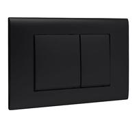 Placa de control de inodoro compatible con Geberit Sigma Gama, UP300 y UP320， panel de doble descarga, incluye marco de instalación y panel fijo, dimensiones 246x164 mm | Mate（Negro）
