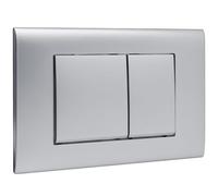 Placa de control de inodoro compatible con Geberit Sigma Gama, UP300 y UP320， panel de doble descarga, incluye marco de instalación y panel fijo, dimensiones 246x164 mm | Mate(gris plateado)