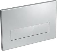 Placa de Control de Inodoro Compatible con Geberit Sigma01,20,30, UP300 UP320,Panel de Doble Descarga, Marco de Instalación 246x164 mm | Mate (gris plateado)