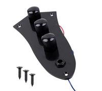 Placa de control de interruptor con cable plateada for FD for piezas de bajo de jazz con 3 colores(Black X 1)