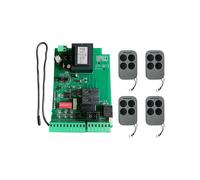 Placa de Control de Motor para Portón Corredizo Automático AC110 + 4 Controles Remotos para Sistema de Control de Acceso con Abridor de Portón