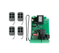 Placa de Control de Motor para Portón Corredizo Automático AC220 + 4 Controles Remotos para Sistema de Control de Acceso con Abridor de Portón