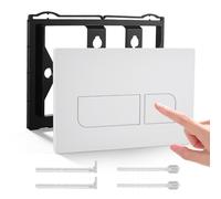 Placa de control de WC colgante, placa de disparo Geberit Wcà doble caza de agua, compatible con GEBERIT SIGMA01/20/21/30/50 UP300/320, placa de control de WC suspendido (blanco)