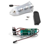 Placa de control precableada, placa de control cargada, arnés de cableado, kit de actualización de preamplificador de graves conmutable activo/pasivo para Fender Jazz Bass piezas de repuesto para bajo