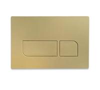 Placa de control WC colgante compatible Geberit, placa de disparo doble descarga de agua, acabado oro/blanco/negro/cromo, reemplazo del tanque empotrado (dorado)
