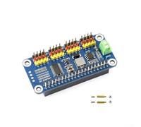 Placa de controlador de 16 canales para pwm con interfaz I2C, resolución de 12 bits para Raspberry Pi, brazos robóticos y proyectos hexagonales, fuente de alimentación de 5 V-12 V