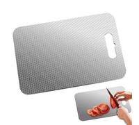 Placa de corte de acero inoxidable - Doble cara mate, tabla de corte de acero no deslizante gruesa, alfombrilla de cocina segura para lavavajillas con diseño de panal de | para cocina, hogar