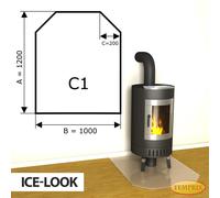 Placa De Cristal Para Estufa, Protector Contra Chispas, Placa De Chimenea -C1