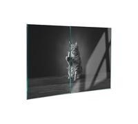 Placa de cristal templado para cubrir la cocina, tabla de cortar y placa vitrocerámica, 2 piezas, 40 x 52 + 45 x 52 cm, higiénica y antideslizante, protección para inducción, vitrocerámica