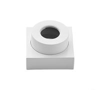 Placa de cubierta cuadrada ajustable de 0 a 23 mm, roseta decorativa para grifos y grifos mezcladores, fácil montaje, color blanco/negro/gris/dorado (blanco)