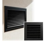 Placa de cubierta de agujero de pared negra para acceso al techo y la pared, puerta de inspección de 5 x 10 pulgadas con pantalla de filtro, panel de acceso fácil de instalar, obturador