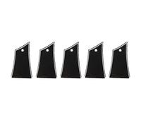 Placa de cubierta de barra de armadura de guitarra, plástico, trapecio blanco y negro, pieza de repuesto para bajo eléctrico, 5 piezas