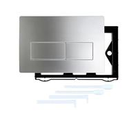 Placa de cubierta de descarga de inodoro, superficies lisas, configuraciones simples, elegante cubierta de tanques, pieza de repuesto para panel de lavado de baño