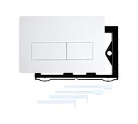Placa de cubierta de descarga de inodoro, superficies lisas, configuraciones simples, elegante cubierta de tanques, pieza de repuesto para panel de lavado de baño